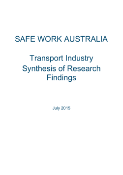 Tansport industry: Synthesis of research findings