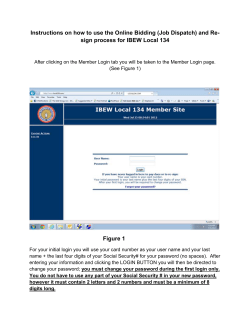 Instructions on how to use the Online Bidding (Job Dispatch) and Re