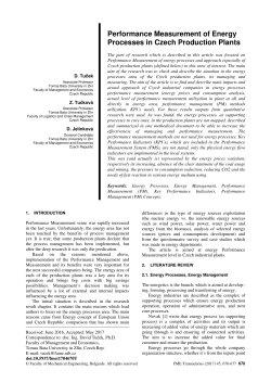 Performance Measurement of Energy Processes in Czech