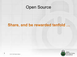 (FLE) OpenSource - GPA User`s Forum 2011 09 07