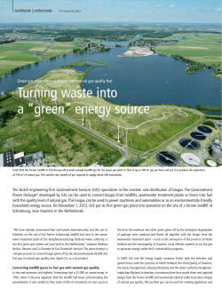 Green gas plant converts biogas into natural gas