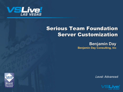Session Title - Benjamin Day Consulting, Inc.