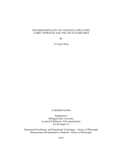 THE DIMENSIONALITY OF COGNITIVE STRUCTURE: A MIRT