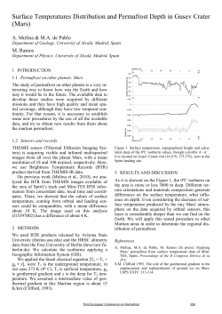 Surface Temperatures Distribution and Permafrost Depth in Gusev