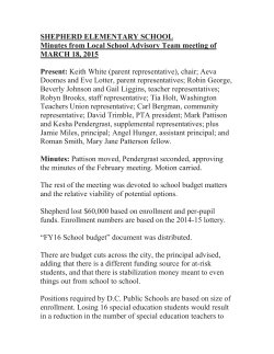 Minutes - Shepherd Elementary School