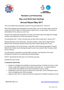 Chair`s Report 2017 - Big Local North East Hastings