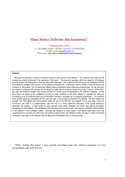 OS and Economics working paper