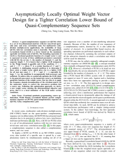 Asymptotically Locally Optimal Weight Vector Design for a