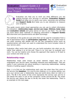 Evaluation Support Guide 2.3 Using Visual Approaches to Evaluate