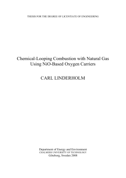 Chemical-Looping Combustion with Natural Gas Using NiO
