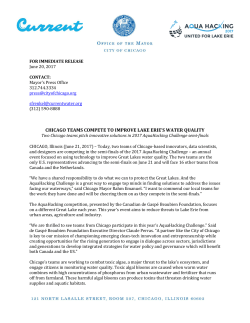 chicago teams compete to improve lake erie`s