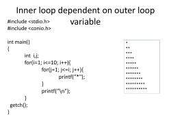 Inner loop dependent on outer loop variable