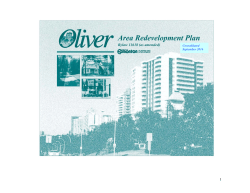 Oliver Area Redevelopment Plan Consolidation