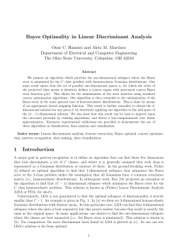 Bayes Optimality in Linear Discriminant Analysis