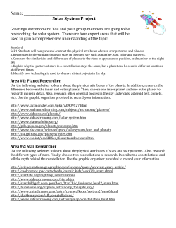 Solar System Project