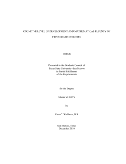 COGNITIVE LEVEL OF DEVELOPMENT AND MATHEMATICAL