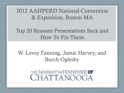 AAHPERD 2012 Reasons Presentations Suck electronic file