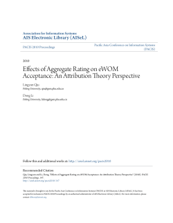 Effects of Aggregate Rating on eWOM Acceptance: An Attribution