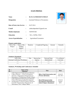 Designation : Assistant Professor of Economics