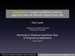 Comparing Machine Learning Algorithms with the Wilcoxon Signed