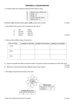 Topic 11 - Nuclear Chemistry