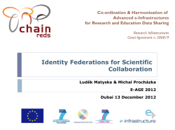 Ludek Matyska, Identity Federations for Scientific