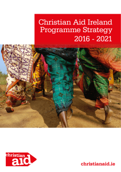 Christian Aid Ireland Programme Strategy 2016