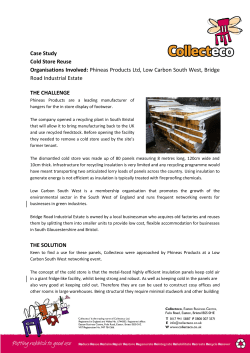 Case Study Cold Store Reuse Organisations Involved