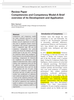 Review Paper Competencies and Competency Model