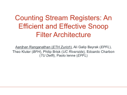 Counting Stream Registers: An Efficient and Effective