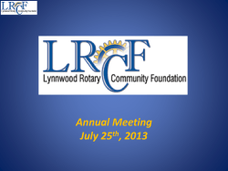 Position 1 - Lynnwood Rotary Community Foundation