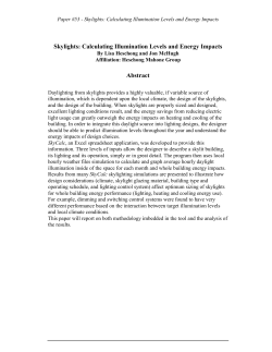 Title: How to use the Skylighting Guidelines to help design lighting
