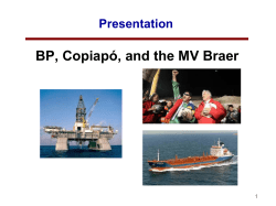 Presentation BP, Copiap&oacute;, and the MV Braer