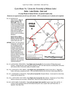 Cycle Tour 5: Delta - Lake Eloida &ndash; Oak Leaf