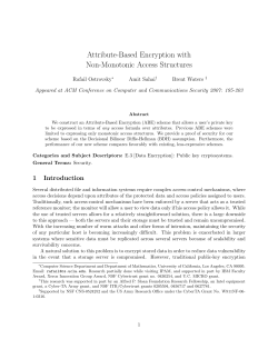 Attribute-Based Encryption with Non-Monotonic