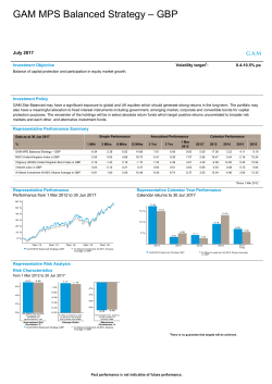 GAM MPS Balanced Strategy &ndash; GBP