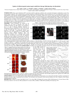 Uptake of a fibrin-targeted contrast agent could direct