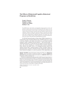 The Effects of Behavioral/Cognitive