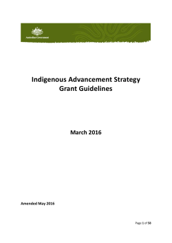 Indigenous Advancement Strategy Grant Guidelines