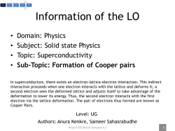 Sub-Topic: Formation of Cooper pairs