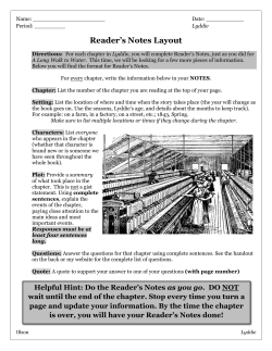 Updated Readers Notes directions - Frankfort