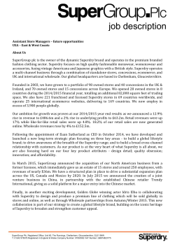 job description Assistant Store Managers &ndash; future opportunities USA