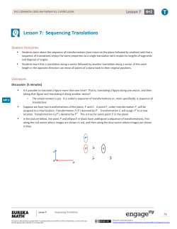 Grade 8 Mathematics Module 2, Topic B, Lesson 7