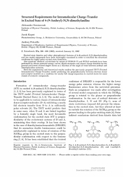 Structural Requirements for Intramolecular Charge