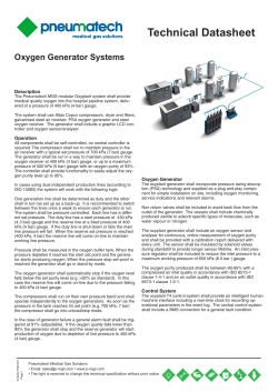 Oxygen Generator Systems - Pneumatech Medical Gas Solutions