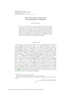 THE FLAT MODEL STRUCTURE ON COMPLEXES OF SHEAVES 1