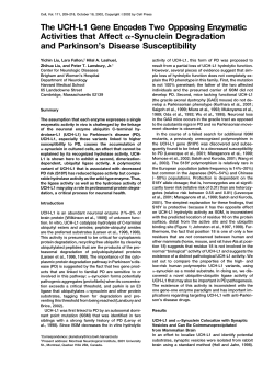 The UCH-L1 Gene Encodes Two Opposing Enzymatic Activities that