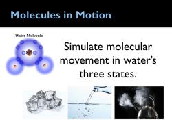 Molecules in Motion - the Project WET Portal