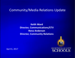 2017_04_06 Media and Community Relations Update BOE