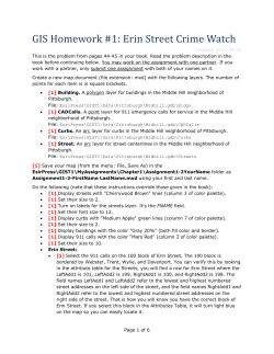 GIS Homework #1: Erin Street Crime Watch Updated 2013.09.02
